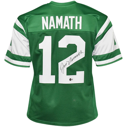 Joe Namath Autographed New York Jets (Green #12) Jersey - JSA
