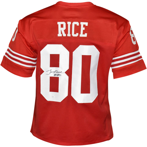 Jerry Rice Autographed San Francisco 49ers (Red #80) Jersey