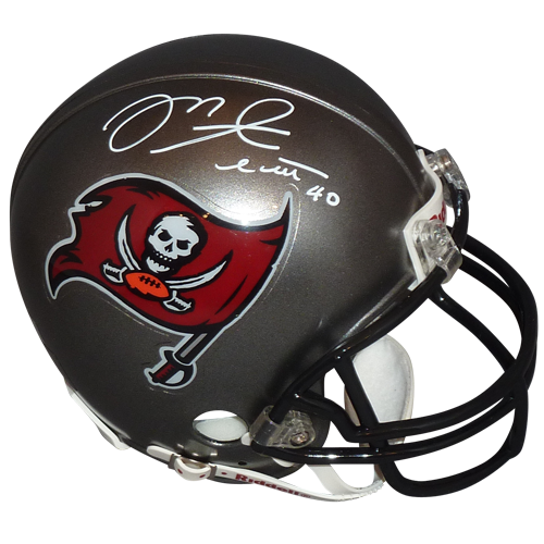 Mike Alstott Autographed Tampa Bay Buccaneers Mini Helmet - JSA