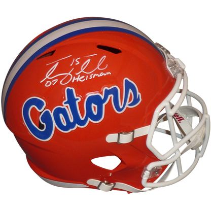 Tim Tebow Autographed Florida Gators (Speed) Deluxe Full-Size Replica Helmet w/ "07 Heisman"