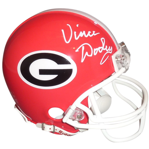 Vince Dooley Autographed Georgia Bulldogs Mini Helmet