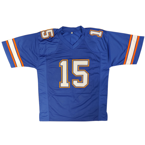 Tim Tebow Autographed Florida Gators (Blue #15) Jersey w/ "07 Heisman" - Tebow Holo