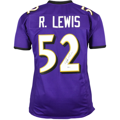 Ray Lewis Autographed Baltimore Ravens (Purple #52) Jersey