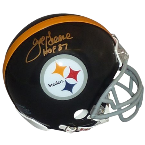 Joe Greene Autographed Pittsburgh Steelers Mini Helmet w/ "HOF 87"