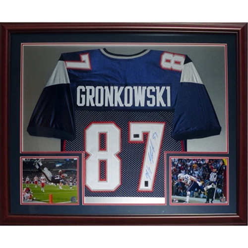 Rob Gronkowski Autographed Signed New England Patriots Blue 87