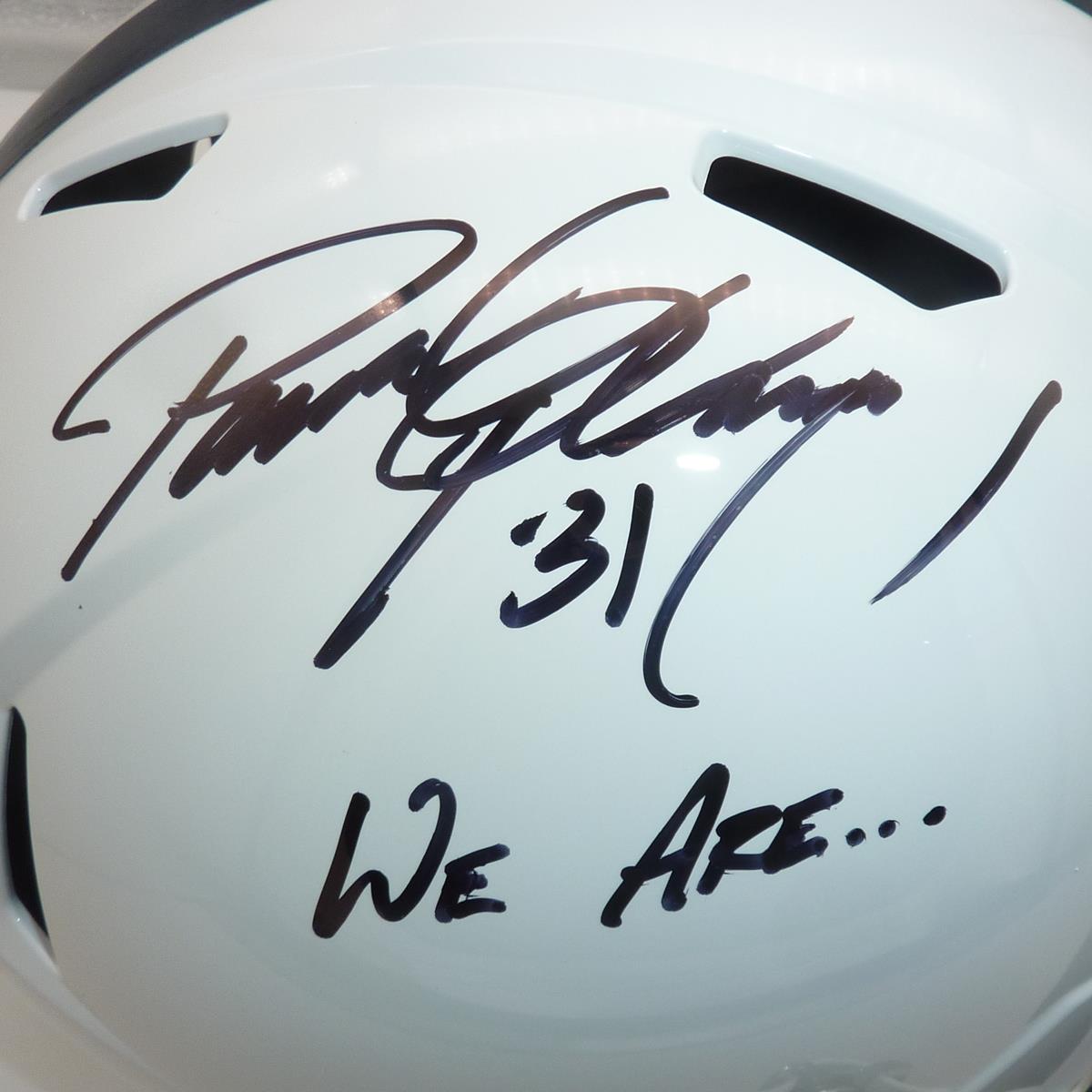 Paul Posluszny Autographed Penn State Deluxe Full-Size Replica Helmet w/ "We Are ..." - JSA