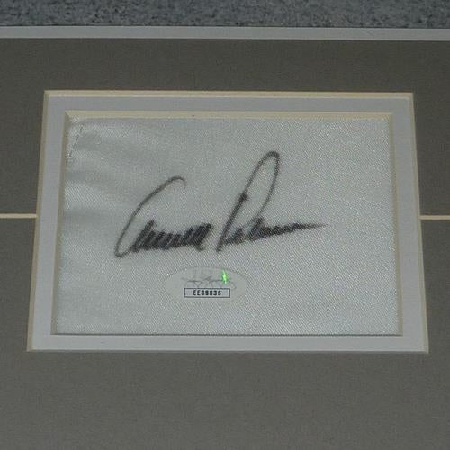 Jack Nicklaus, Arnold Palmer And Gary Player Autographed Big 3 Deluxe Framed Golf Piece - JSA