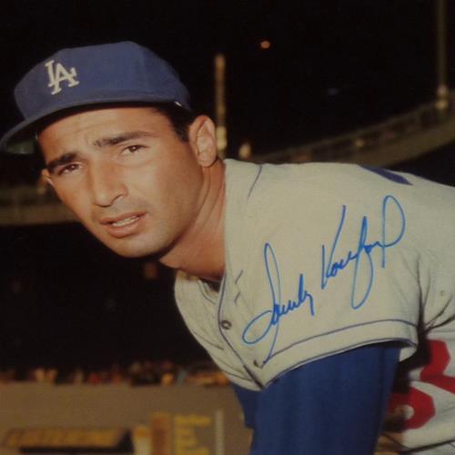 Sandy Koufax Autographed Brooklyn Dodgers Deluxe Framed 8x10 Photo w/Patch - JSA