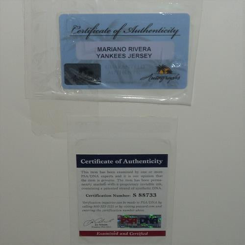 Mariano Rivera Autographed New York Yankees (Pinstripe #42 Retirement Patch) Deluxe Framed Jersey - PSADNA