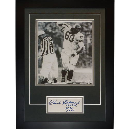 Chuck Bednarik Autographed Philadelphia Eagles (Over Gifford) "Signature Series" Frame - JSA