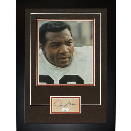 Jim Brown Autographed Cleveland Browns "Signature Series" Frame - JSA