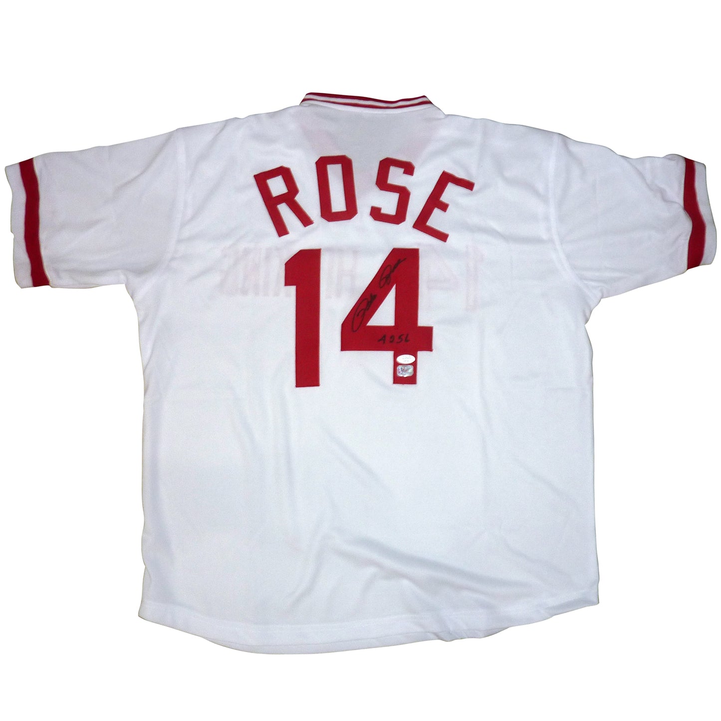 Pete Rose Autographed Cincinnati (White #14) Jersey w/ "4256" - JSA