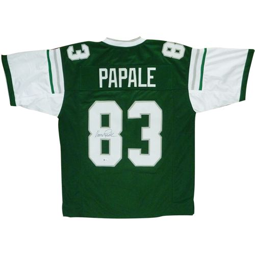 Vince Papale Autographed Philadelphia Eagles (Green #83) Custom Jersey w/ "Invincible" - Beckett