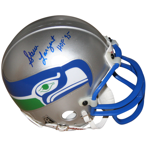 Steve Largent Autographed Seattle Seahawks (Throwback) Mini Helmet w/ 