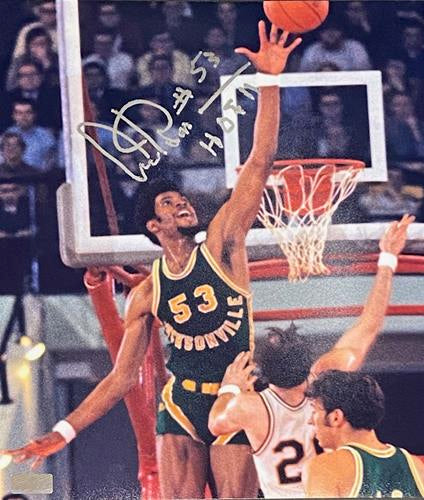 Artis Gilmore Autographed Jacksonville University 8x10 Photo w/ "HOF 11"
