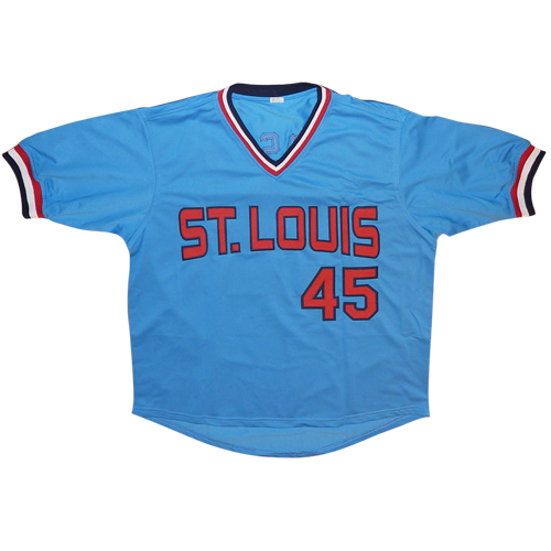 Bob Gibson Autographed St. Louis (Baby Blue #45) Custom Jersey - JSA