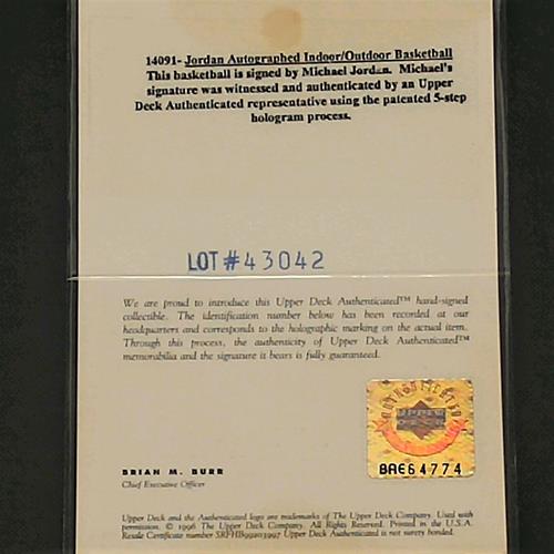 Michael Jordan Autographed NBA Wilson Basketball - UDA