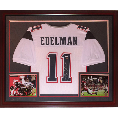 Julian Edelman Autographed New England Patriots White 11 Deluxe