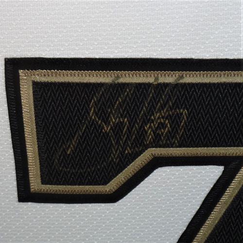 Sidney Crosby Autographed Pittsburgh Penguins (CCM White #87) Deluxe Framed Jersey - Dave & Adams