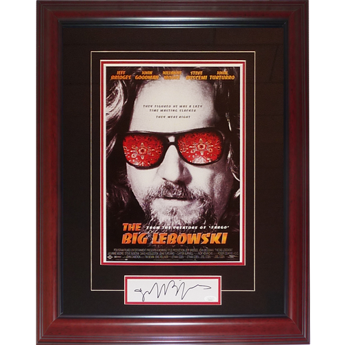 Jeff Bridges Autographed The Big Lebowski (The Dude) Deluxe Framed 11"x17" Movie Poster Piece - JSA