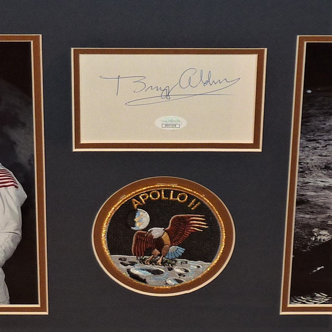 Buzz Aldrin Autographed Apollo 11 Moon Landing Deluxe Framed Tribute Piece - JSA