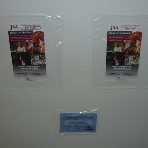 Wayne's World Full-Size Movie Poster Deluxe Framed with Mike Myers And Dana Carvey Autographs - JSA