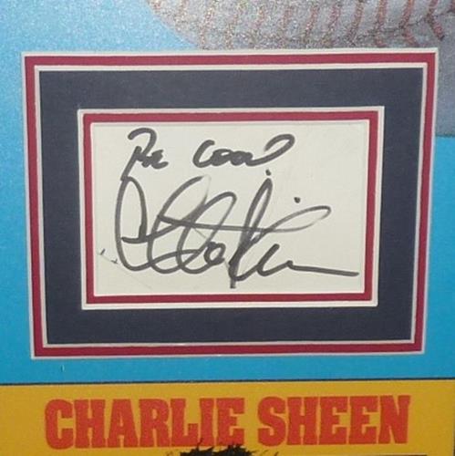 Major League Full-Size Movie Poster Deluxe Framed with Charlie Sheen, Tom Berenger And Corbin Bernsen Autographs - JSA