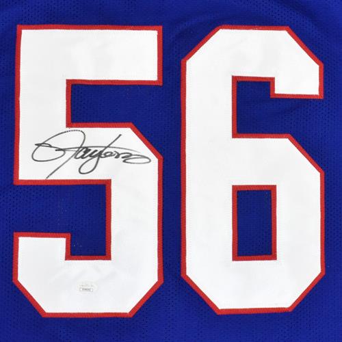 Lawrence Taylor Autographed New York Giants (Blue #56) Custom Jersey - JSA