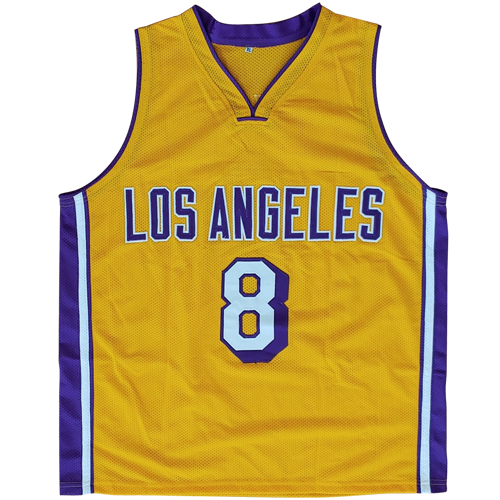 Kobe Bryant Autographed Los Angeles (Yellow #8) Custom Jersey - PSADNA, Beckett Letter