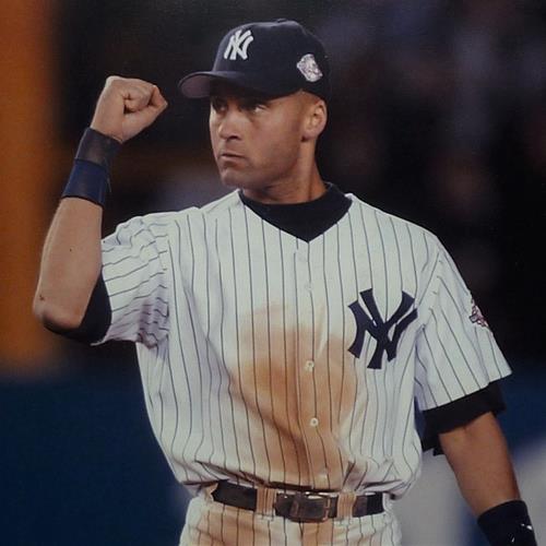 Derek Jeter Autograph Deluxe Framed Floating Mat New York Yankees 16x20 Photo - JSA