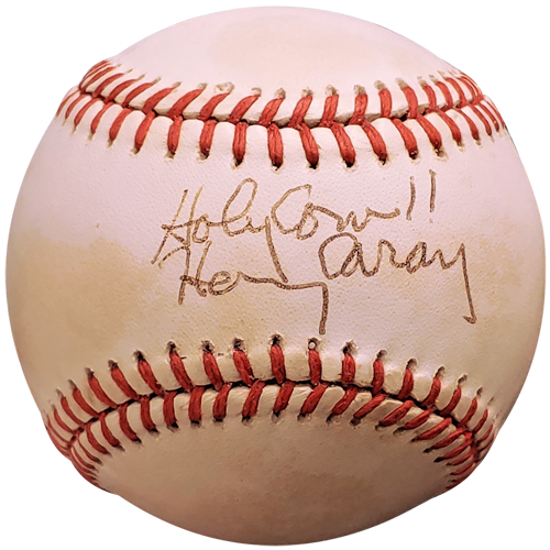 Harry Caray Autographed ONL Baseball - Cubs Announcer - JSA Full Letter