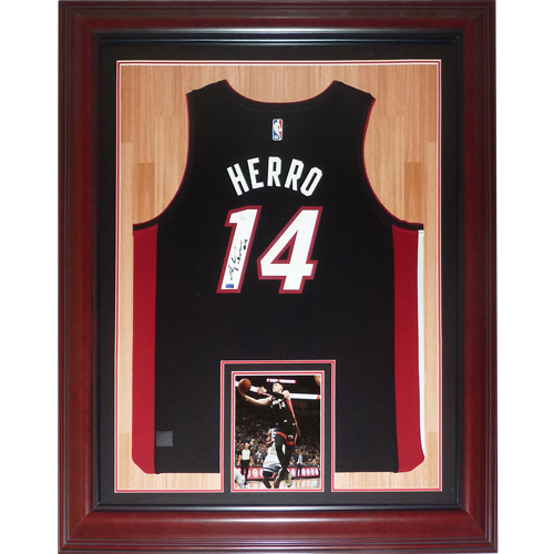 Miami Heat Tyler Herro Autographed Black Jersey JSA Stock #207955