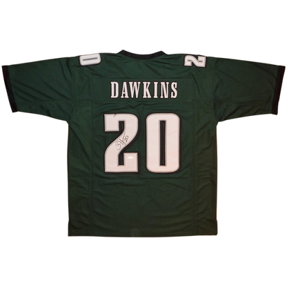Brian Dawkins Autographed Philadelphia (Green #20) Custom Jersey - JSA