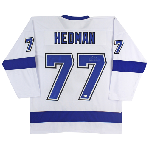 Victor Hedman Tampa Bay Lightning Autographed White #77 Custom