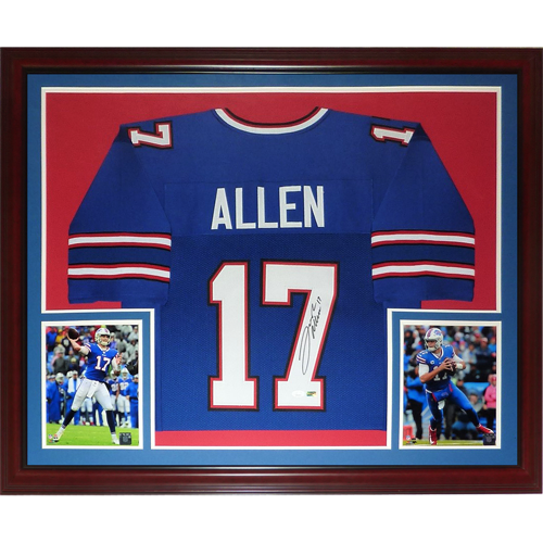 Josh Allen Autographed Buffalo Bills (Blue #17) Deluxe Framed Jersey - –  Palm Beach Autographs LLC