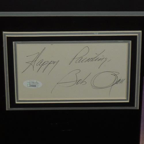 Bob Ross (Artist) Full-Size Artwork Poster Deluxe Framed with Autograph - Incredibly Rare - JSA