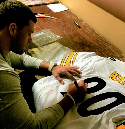 T.J. Watt Autographed Pittsburgh (White #90) Custom Jersey - Beckett