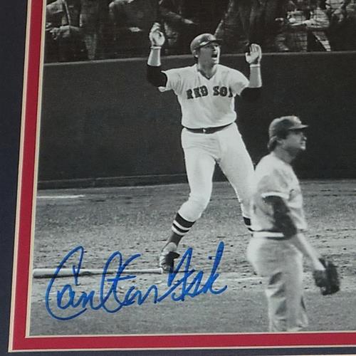 Carlton Fisk Autographed Boston Red Sox (1975 WS Home Run) Framed 8x10 Photo - JSA