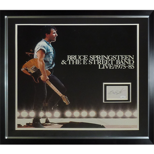 Bruce Springsteen Live 1974-85 24x24 Concert Poster Deluxe Framed with Autograph - JSA Full Letter