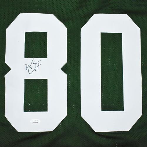 Wayne Chrebet Autographed New York (Green #80) Custom Jersey - JSA