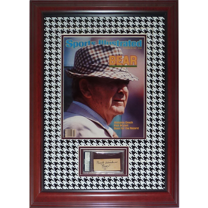Paul Bear Bryant Autographed Alabama Crimson Tide Deluxe Framed 11x14 Sports Illustrated with PSADNA Slabbed Autograph