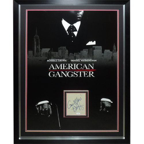American Gangster Full-Size Movie Poster Deluxe Framed with Denzel Was –  Palm Beach Autographs LLC