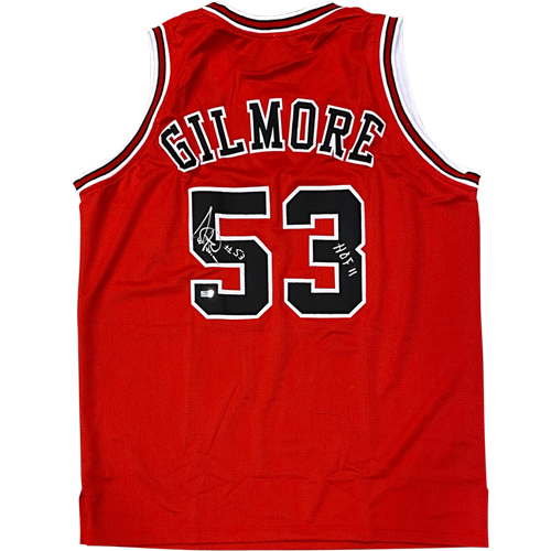 ARTIS Gilmore Signed Red Custom Basketball Jersey w/HOF'11