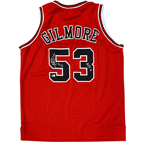 Artis Gilmore Autographed Chicago (Red #53) Custom Jersey w/ HOF 11 - JSA