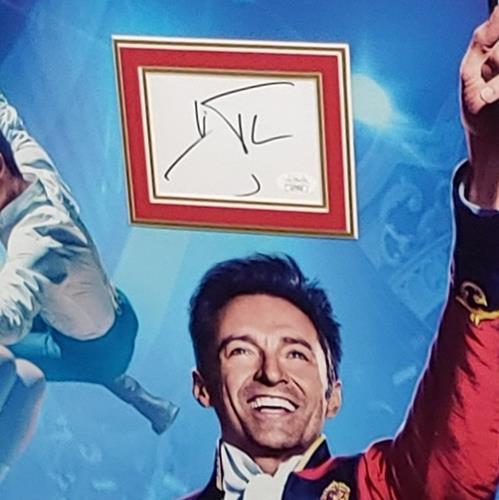 The Greatest Showman Full-Size Movie Poster Deluxe Framed with Hugh Jackman Autograph - JSA