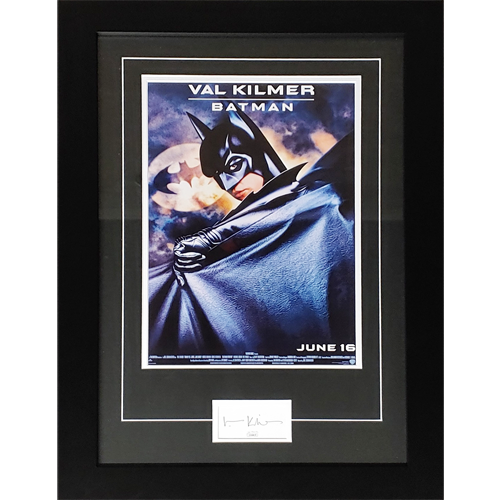Batman 11x17 Movie Poster Deluxe Framed with Val Kilmer Autograph - JSA