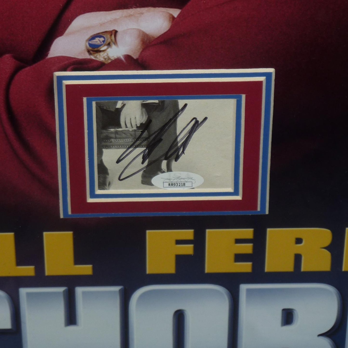 Anchorman Full-Size Movie Poster Deluxe Framed with Will Ferrell, Carell, Rudd, Applegate and Koechner Autographs - JSA