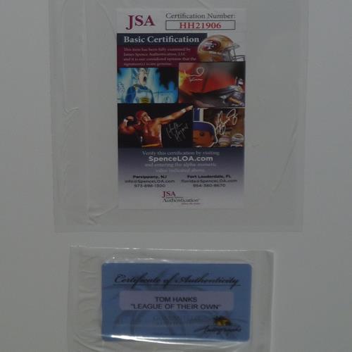 Tom Hanks Autographed A League of Their Own No Crying In Baseball Deluxe Framed 12x18 Poster Piece - JSA