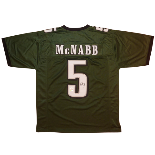 Donovan McNabb Autographed Philadelphia (Green #5) Custom Jersey - JSA