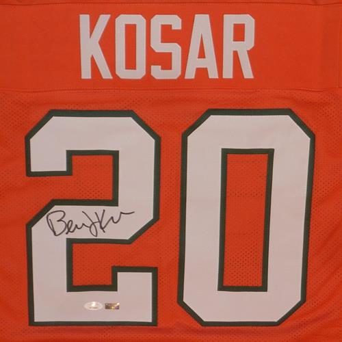 Bernie Kosar Autographed Miami (Orange #20) Custom Jersey - JSA